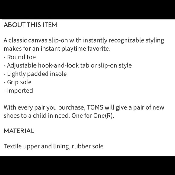 Tom’s canvas slip on NEW - Picture 4 of 6